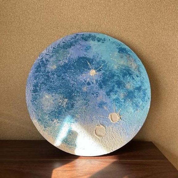 DIY Plaster Moon with Warm Light