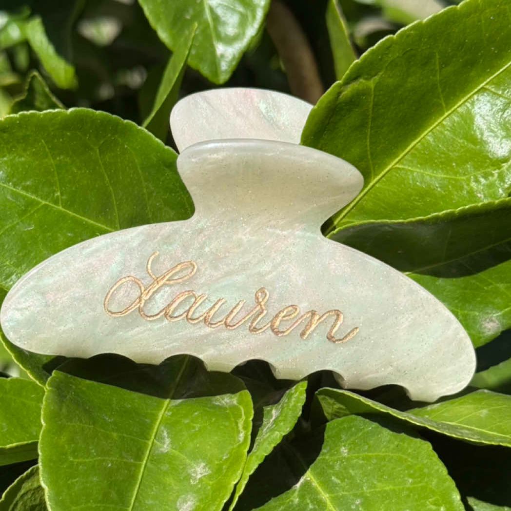 Engraved Golden Text Claw Clip for Her Gift for Bride & Bridesmaid BUY 1 GET 1 FREE