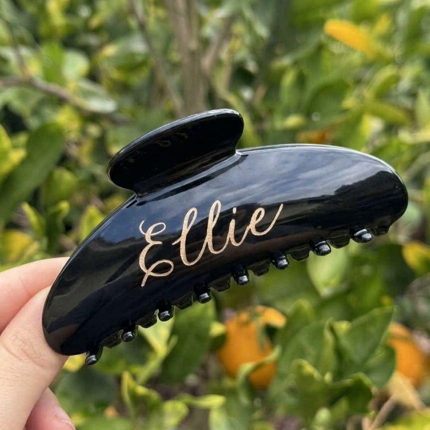 Engraved Golden Text Claw Clip for Her Gift for Bride & Bridesmaid BUY 1 GET 1 FREE