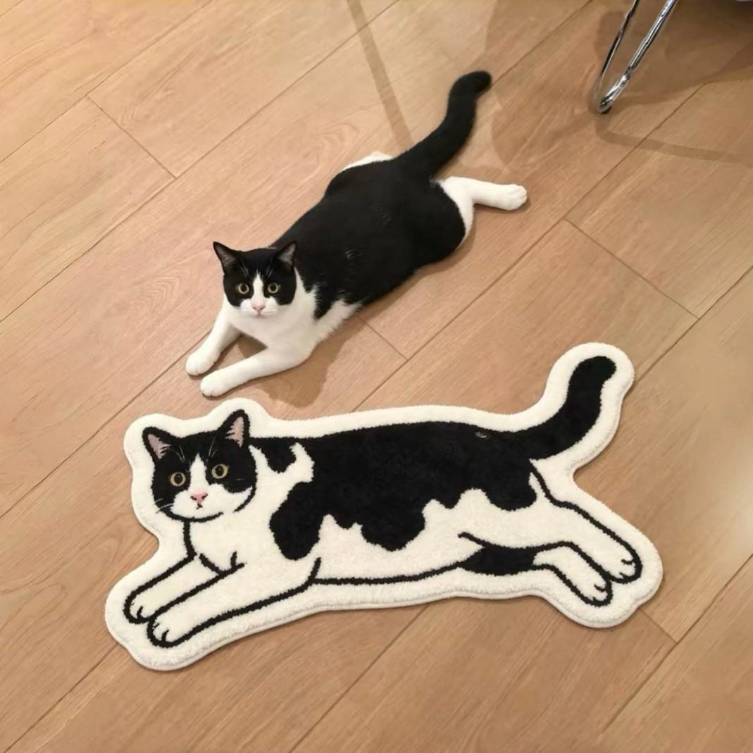 Custom Pet Rug from Photo | Personalized Cartoon Tufted Rug for Dog & Cat | 40*60cm | Custom Shaped Floor Mat