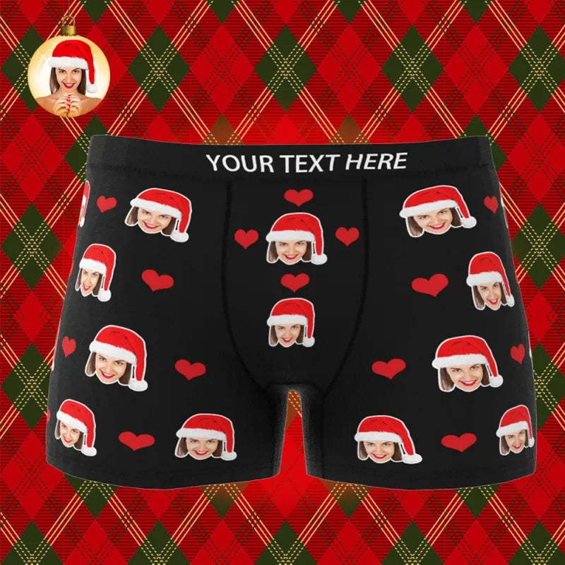 Custom Face Boxers for Men Boyfriend, Heart Boxer Briefs, Wedding Gift & Valentine's Gift - mysiliconefoodbag