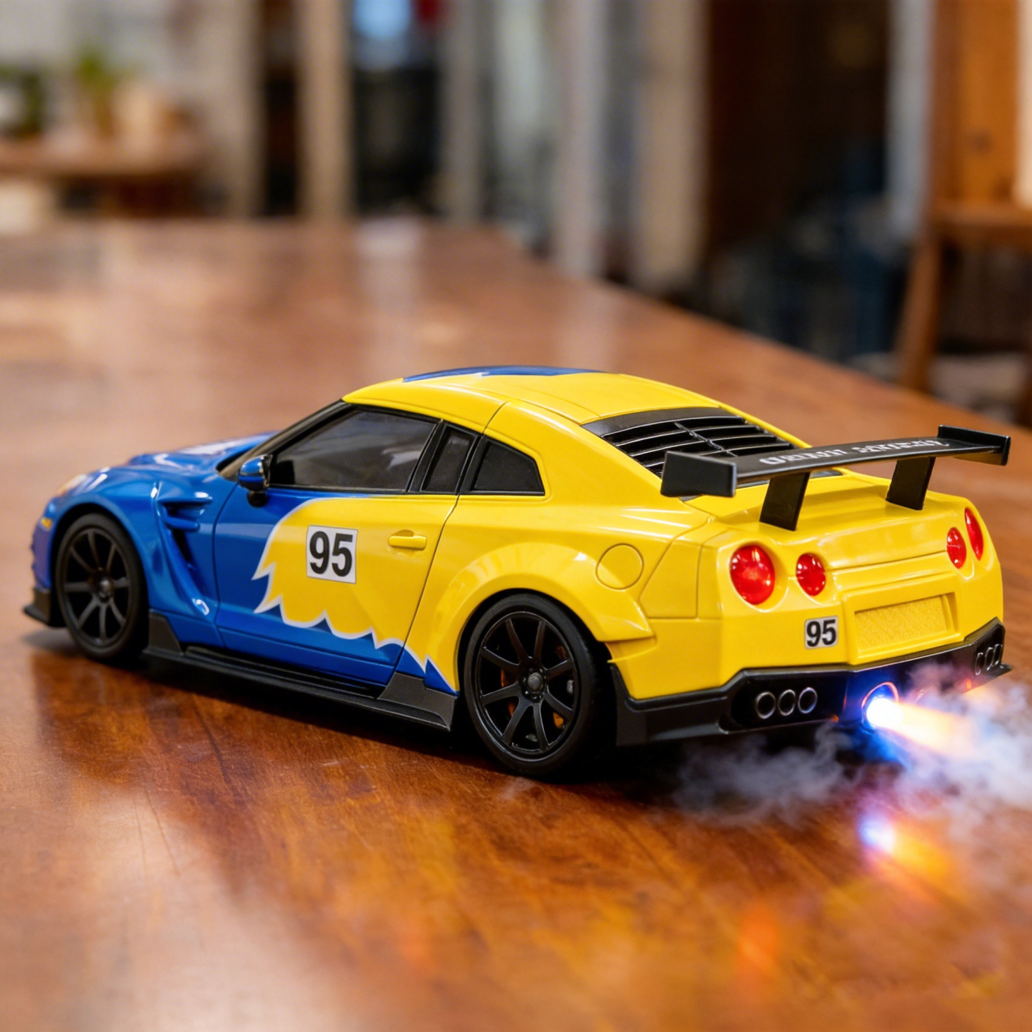 Hypercar Engine Clock Realistic Sport Car Decor and Timepiece
