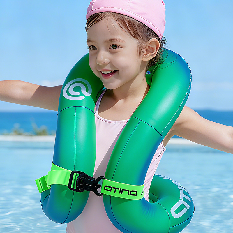 Inflatable Swim Vest for Kids & Adults, Adjustable Swimming Float Jacket, Lightweight Buoyancy Aid for Pool, Beach & Water Sports