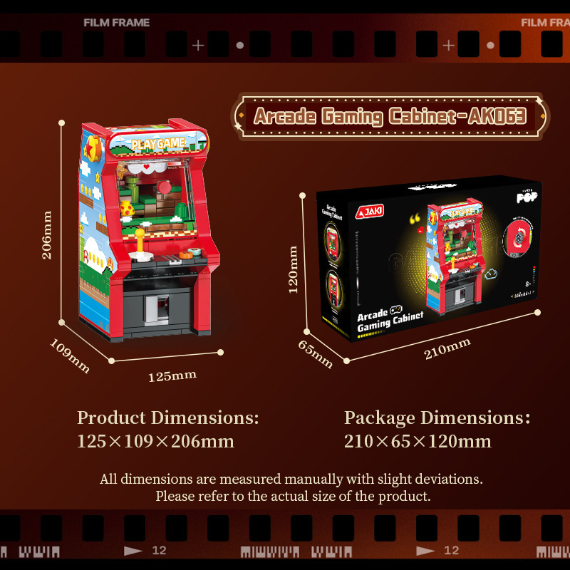 90s Retro Game Machine Building Blocks, DIY Retro Record Player Building Blocks