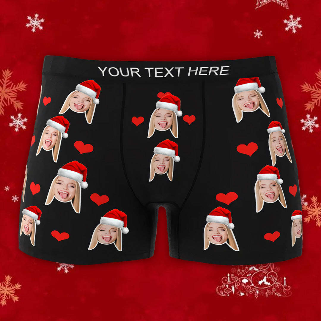 Custom Face Boxers for Men Boyfriend, Heart Boxer Briefs, Wedding Gift & Valentine's Gift - mysiliconefoodbag