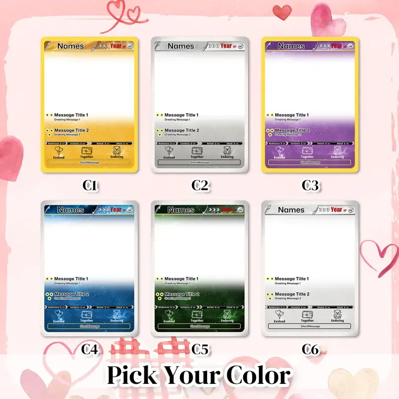 Personalized Valentine’s Day Power Couple Card, Custom Anniversary Card Couple Photo Anime Style, Best Valentine's Day Gift for Lover