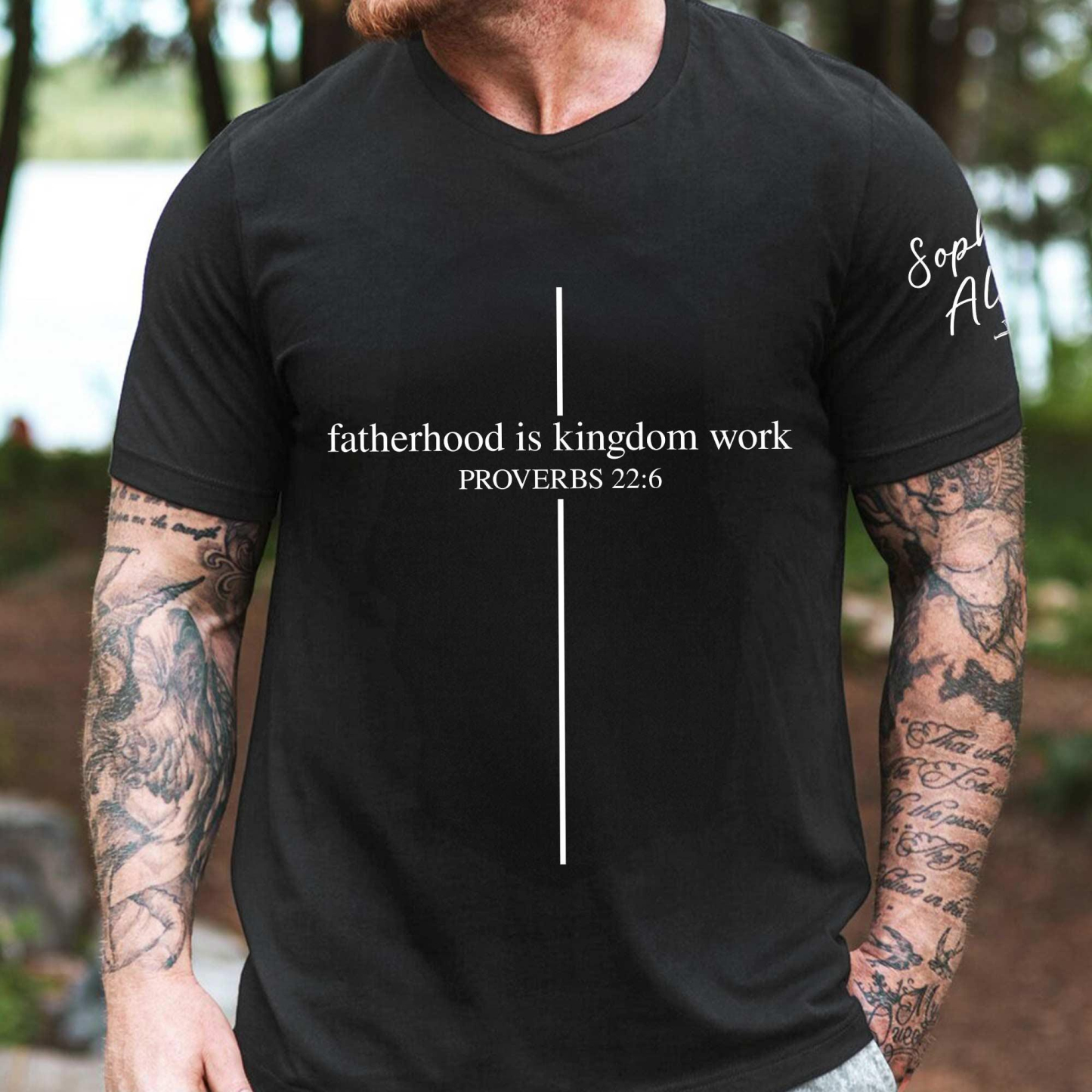 Personalized Christian Dad Shirt, Custom Fatherhood Is Kingdom Work Tshirt, Gift For Religious Daddy Tee, Bible Verse Fathers Day Gift Shirt Taisha