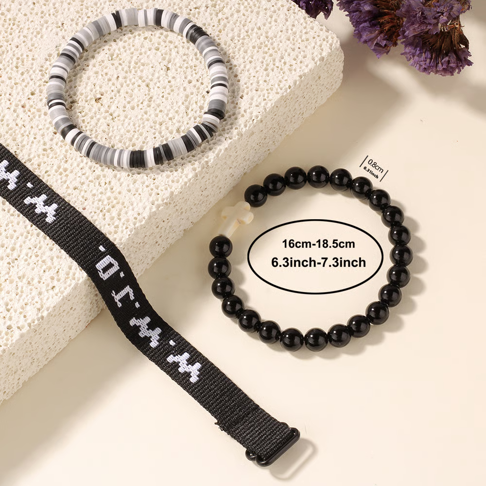 W.W.J.D. "What Would Jesus Do" Faith Bracelet Set