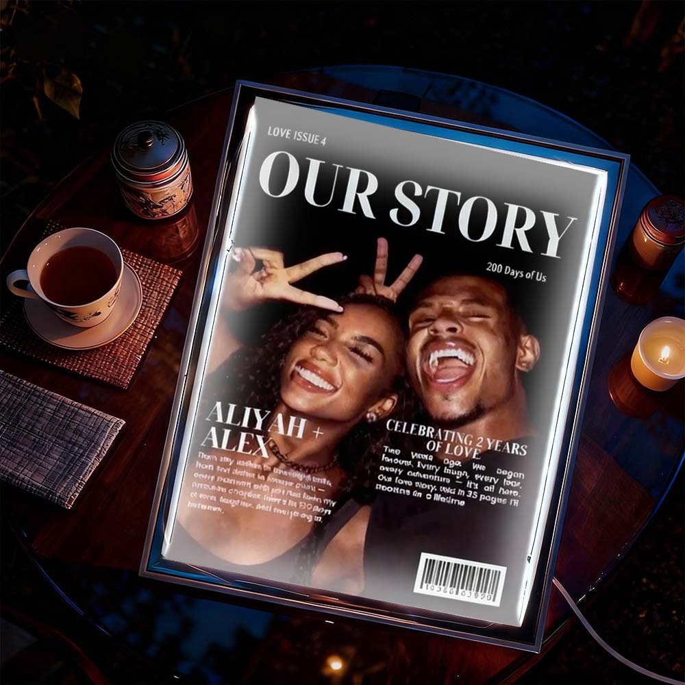 Personalized Magazine Cover Night Light