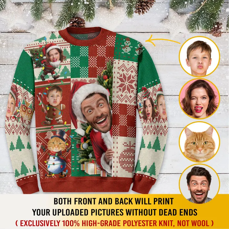 Personalized Ugly Christmas Sweater for Family