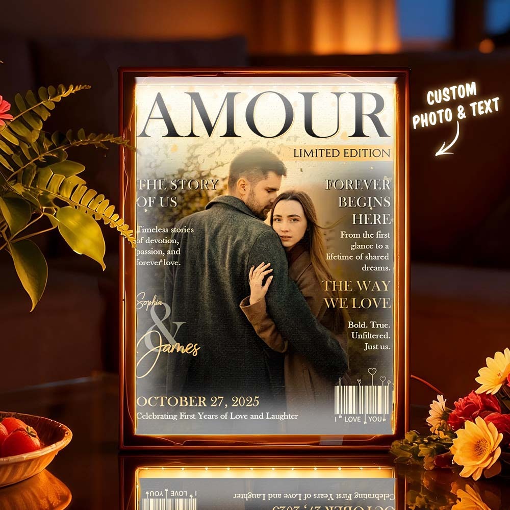 Personalized Magazine Cover Night Light