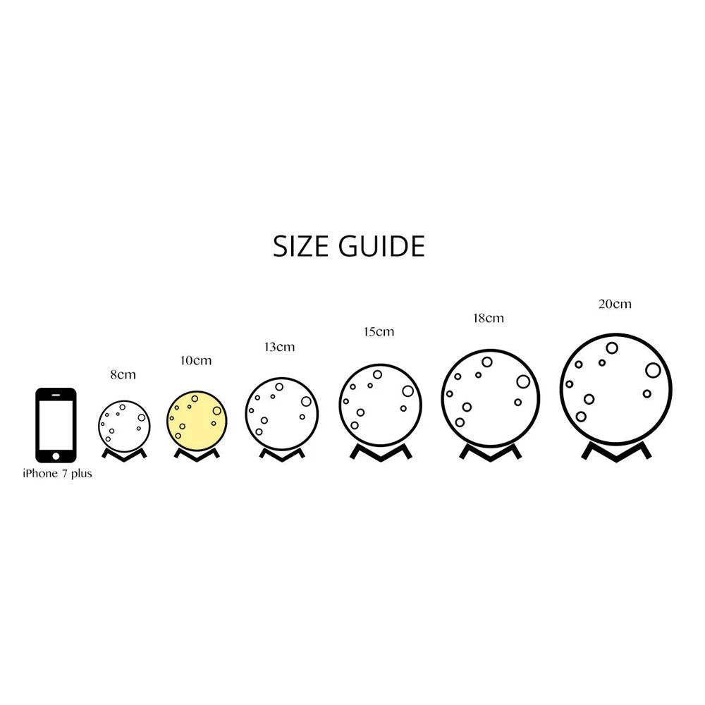 Personalized Moon Photo Lamp Shades Custom 3D Print Luna Light Painting Light - mysiliconefoodbag