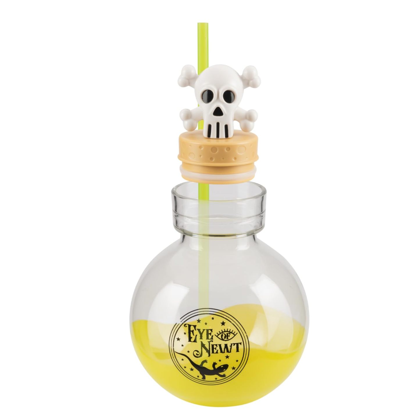 30 oz Potion Bottle with Removable Lid and Straw | Durable, BPA-Free Plastic Halloween Water Bottle with Spooky Design for Trick-or-Treating, Parties or Everyday Use
