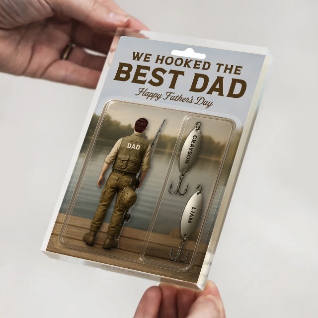 Celebrate Father’s Day with a Personalized Action Figure Portrait WE HOOKED THE BEST DAD – The Ultimate Fishing Tribute