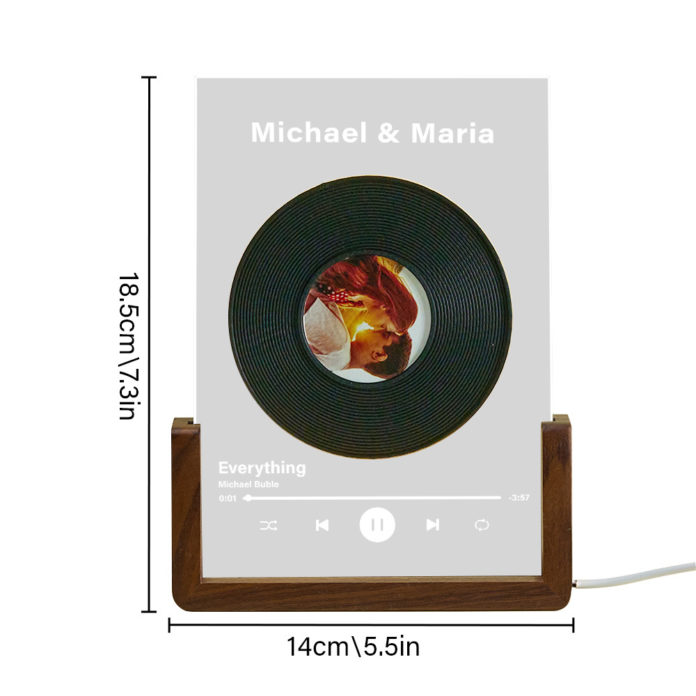 Auto-Music Player Night Light Personalized Photo & Music Lamp That Plays Music Without Cell Phone Multiple Styles Anniversary Gift for Couples