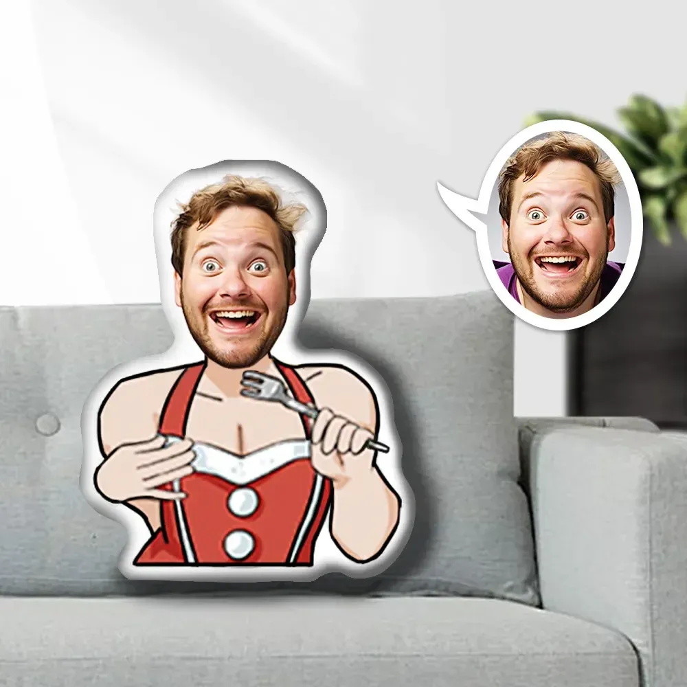 Personalized Minime Throw Pillow Custom Photo Pillow Gift for Her - mysiliconefoodbag