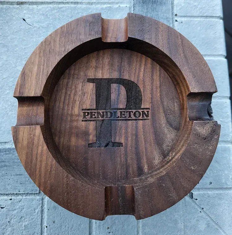 Personalized Name Walnut Cigar Ash Tray