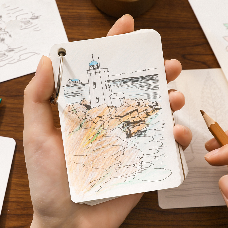 Sketch Coloring Book Series Portable Pocket Graffiti Hand-painted Drawing Book Sketch - mysiliconefoodbag