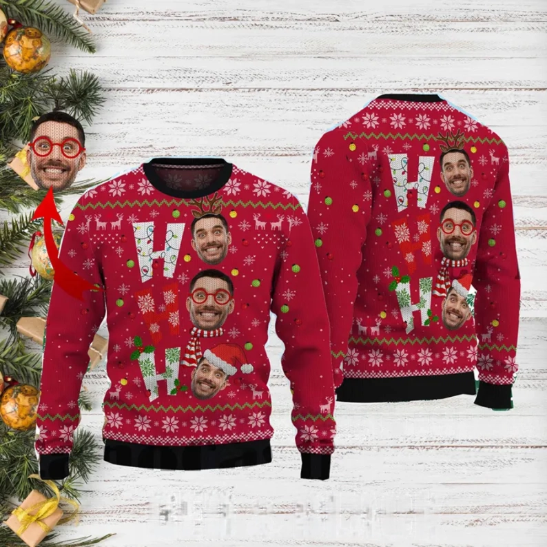 Personalized Ugly Christmas Sweater for Family