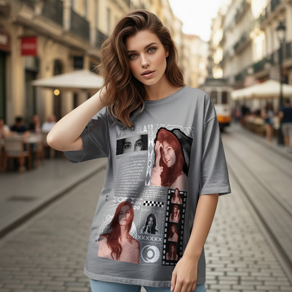 Custom Photo Vintage Tee Rap Star Slim-Style Shady Vibes Personalized Name T-shirt Couple Gifts Black