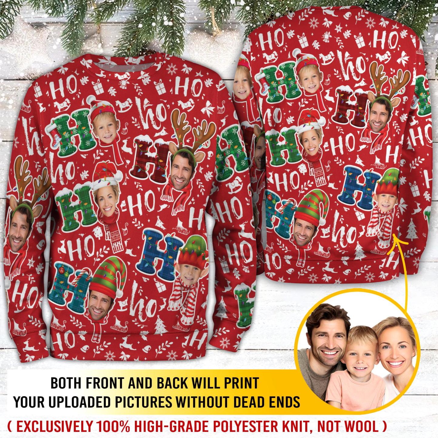 Custom Ugly Christmas Sweatshirt for Loved Ones