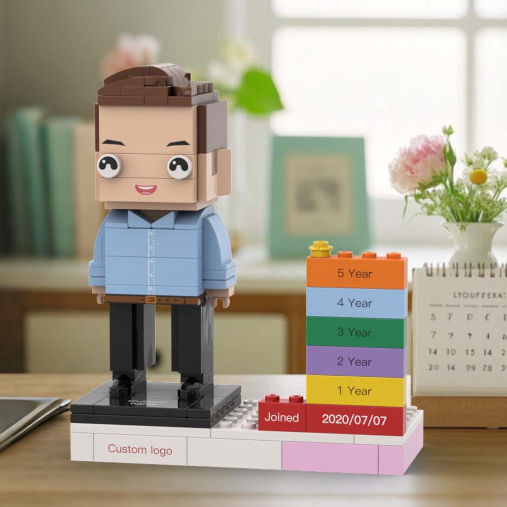Anniversary Gift for Employment Custom Brick Figures Perfect Gift For Him/Her