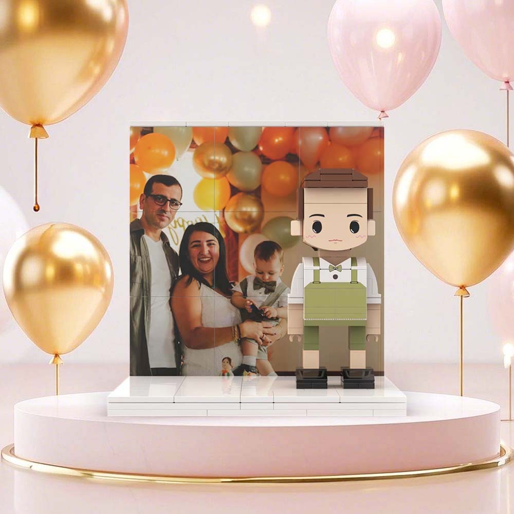 Birthday Themed Full Body Brick Figures Universal Interlocking Plastic Toy Customizable 1 Person Small Particle Block Toy Birthday Gift