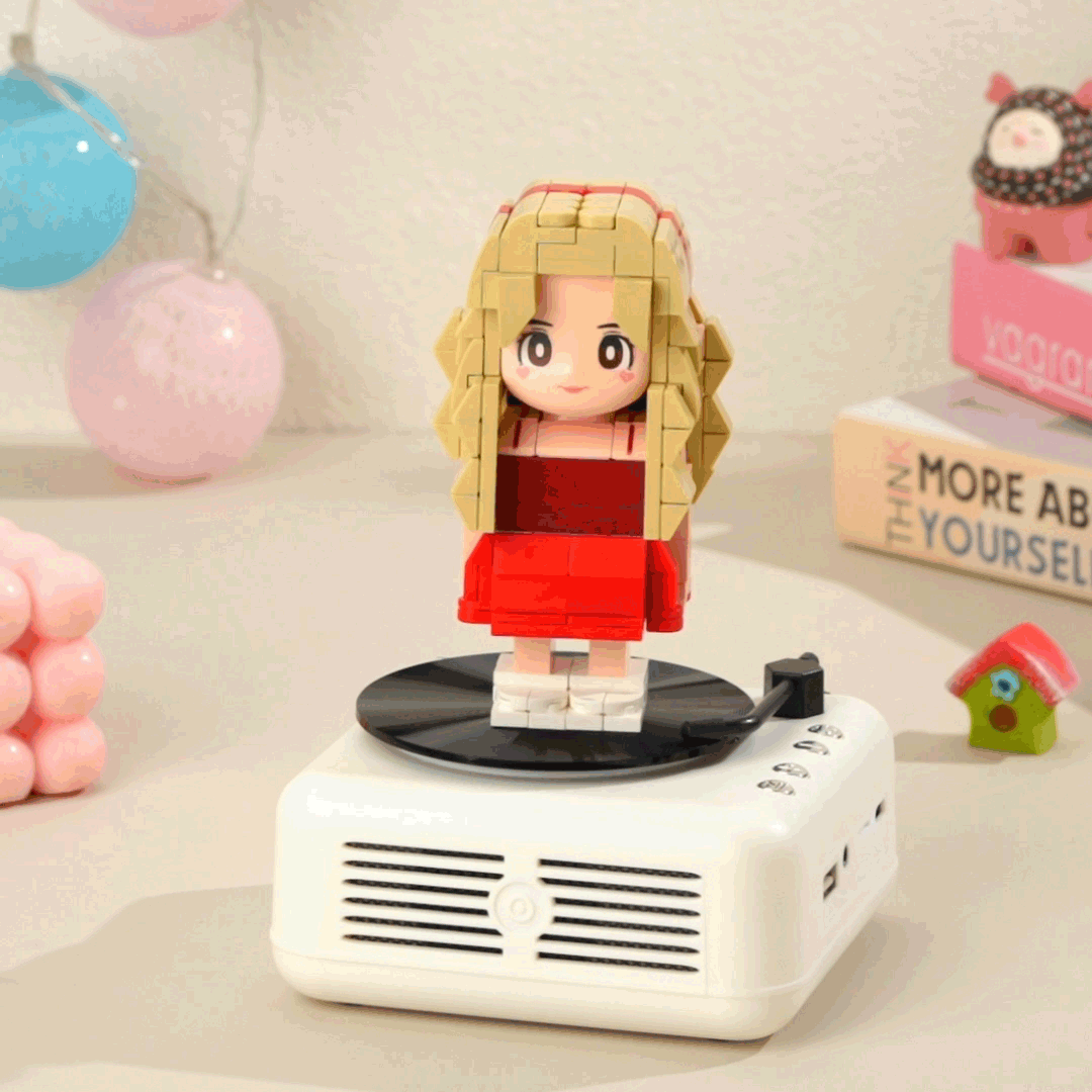 Custom Brick Figure with Bluetooth Base Brick Rock Guitar Speaker Brick Music Toy For Him Gift For Music Lovers