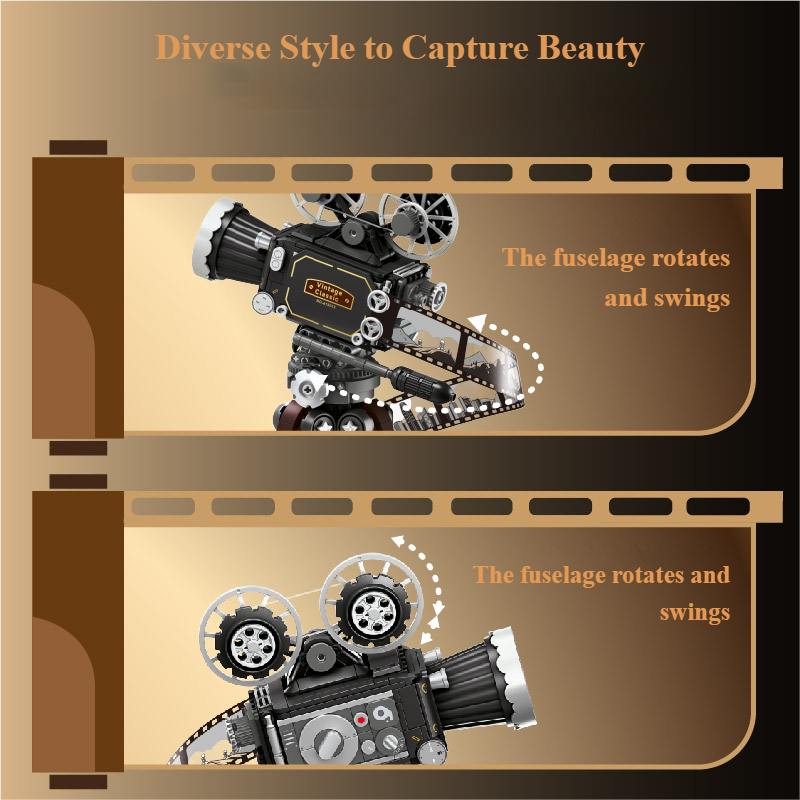 Anniversary Gifts Camera Film Roll Projector Brick Figure Can Project Your Photo 10 Photos Christmas Gifts For Couples - 