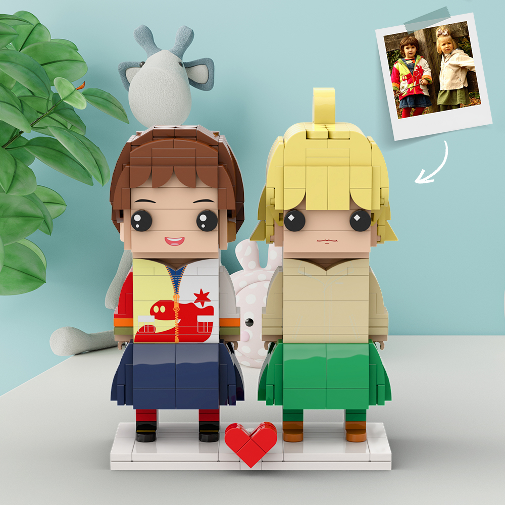 Happy Children's Day Customizable 2 People Pregnancy Gifts Full Body Custom Brick Figures