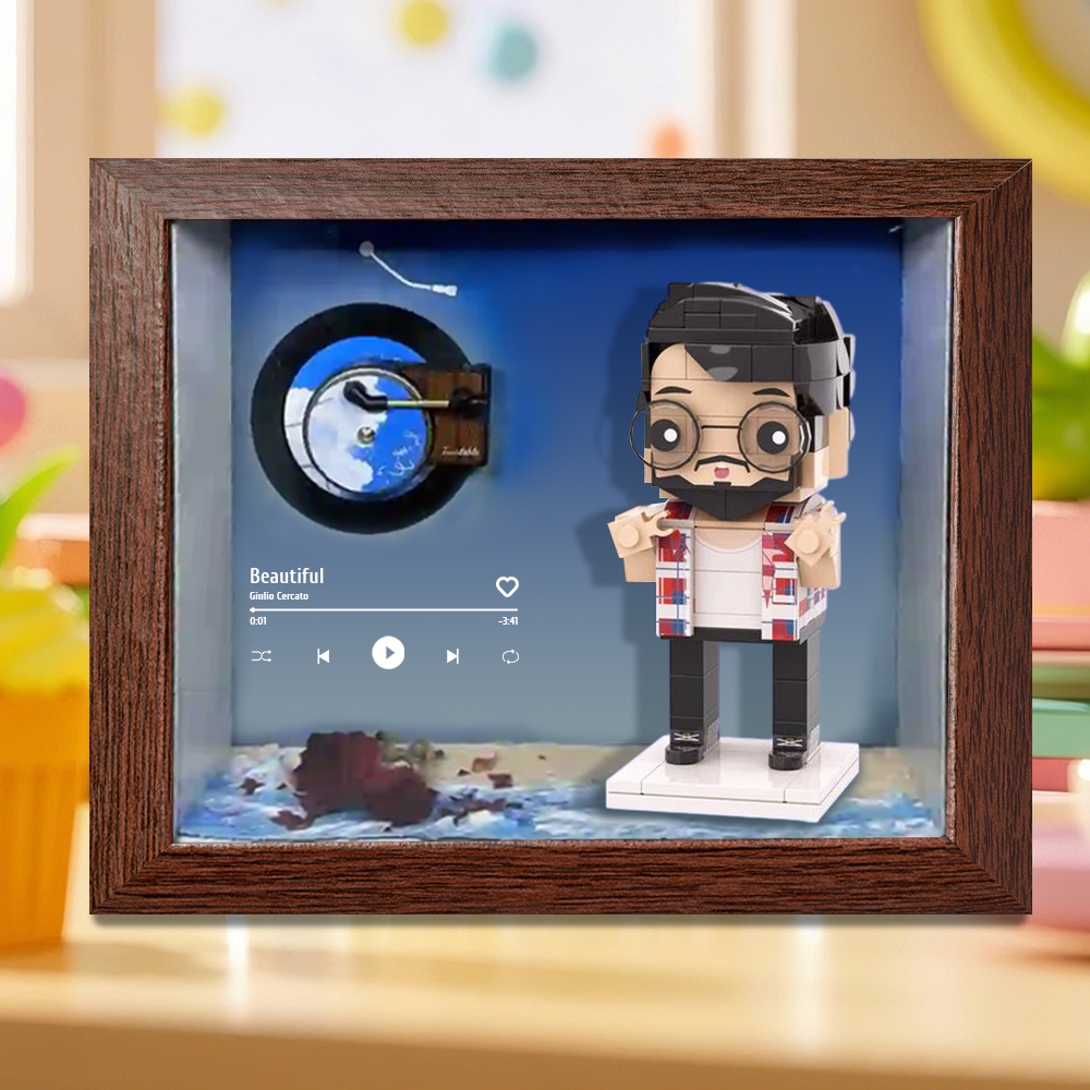 Full Body Customizable 1 Person Custom Brick with Frame Can Plays Song