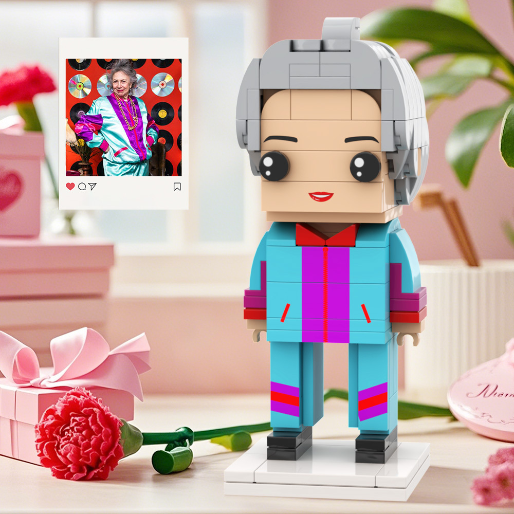 Custom Brick Figures for Mum Personalized Full Body 1 Person Mother's Day Keepsake -