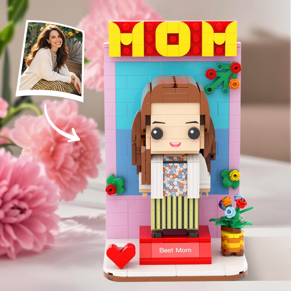 Mother's Day Full Body Customizable 1 Person Custom Brick Figures Gift For Mom
