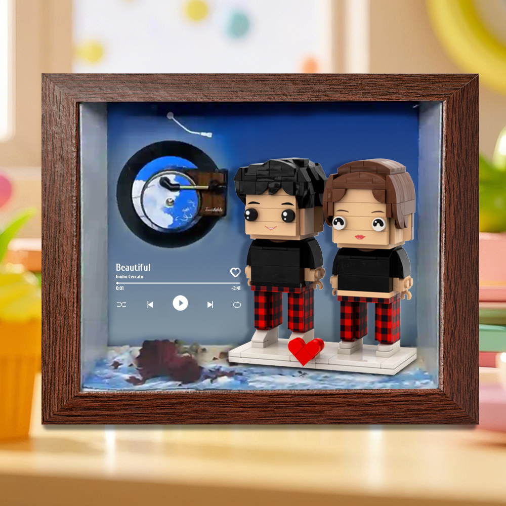 Custom Brick Figures Full Body Customizable 2 People with Music