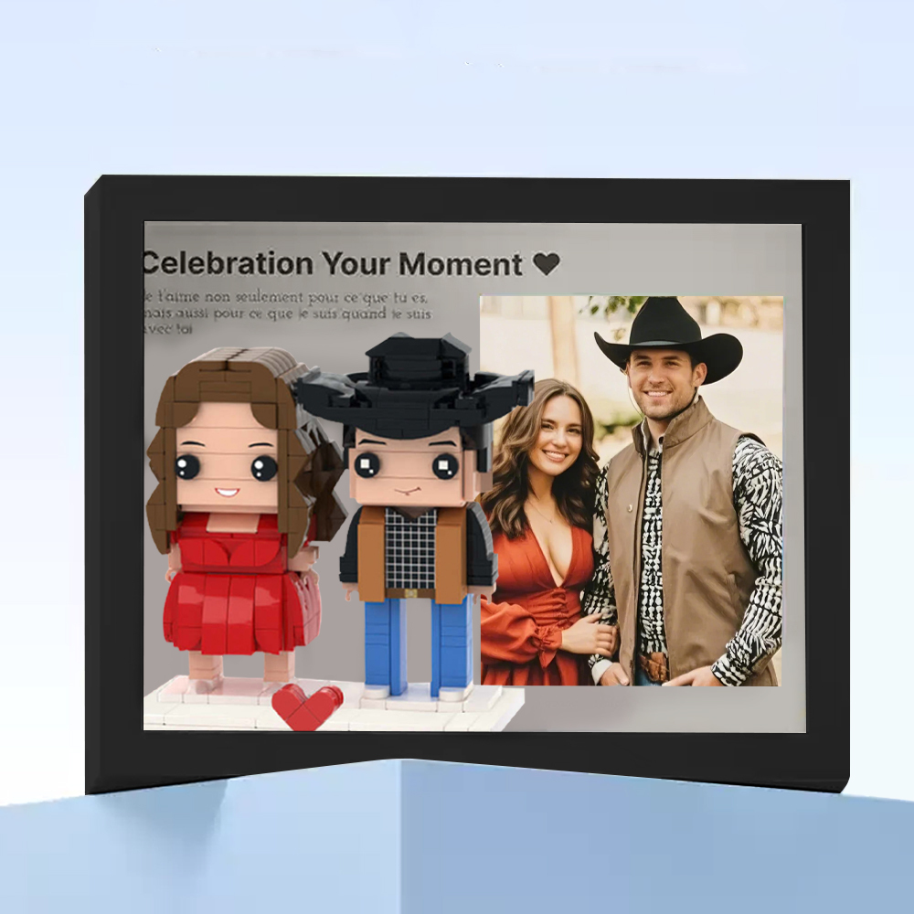 Customizable Fully Body 2 People Custom Brick Figures Anniversary Gift