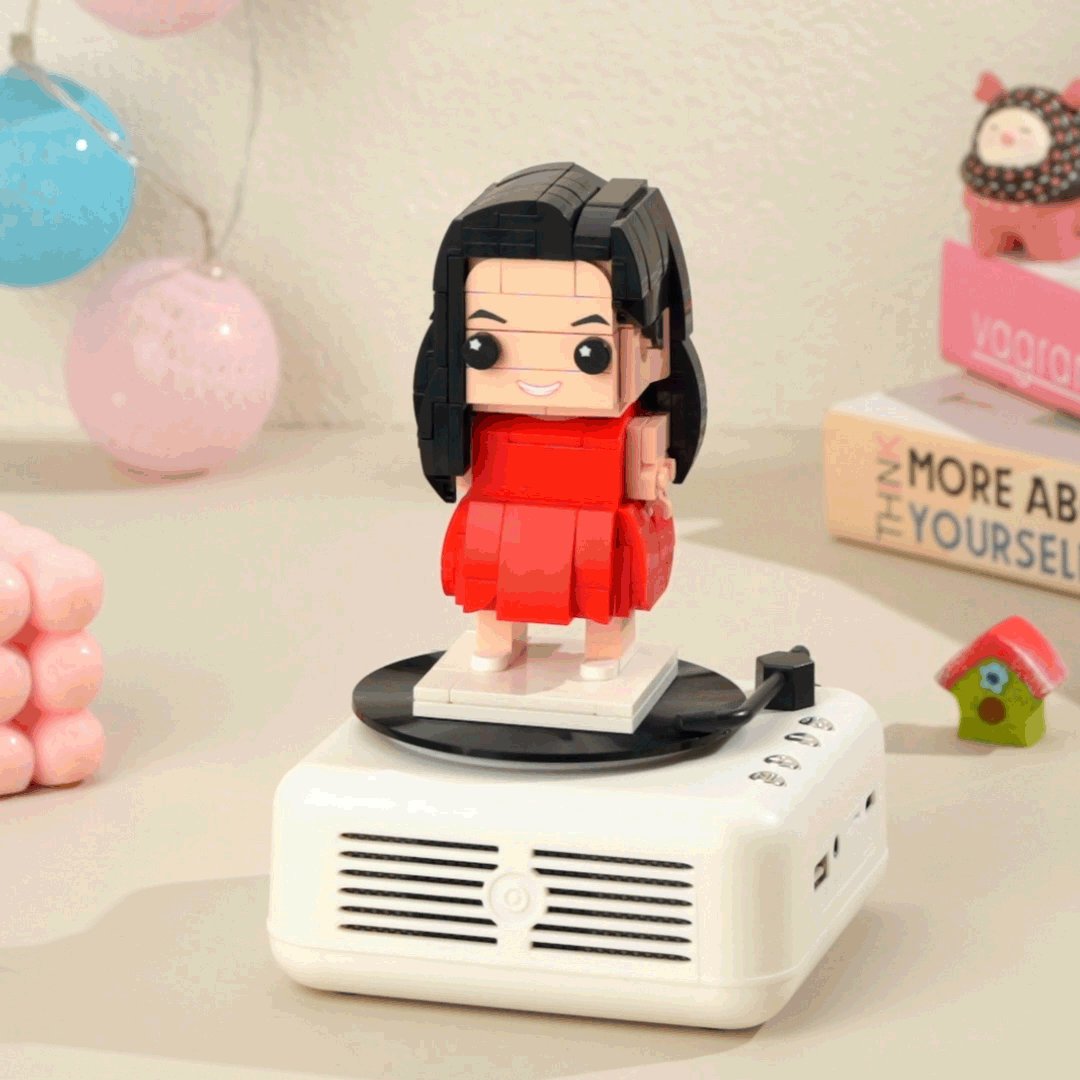 Custom Brick Figure with Bluetooth Base Brick Rock Guitar Speaker Brick Music Toy For Him Gift For Music Lovers