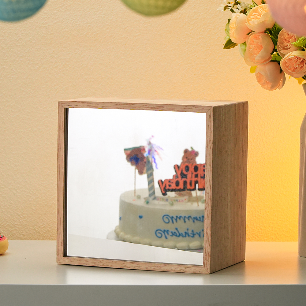 Personalized Fully Body 1 People Brick Figure Mirror Light Box Perfect Birthday Gift for Him/Kid