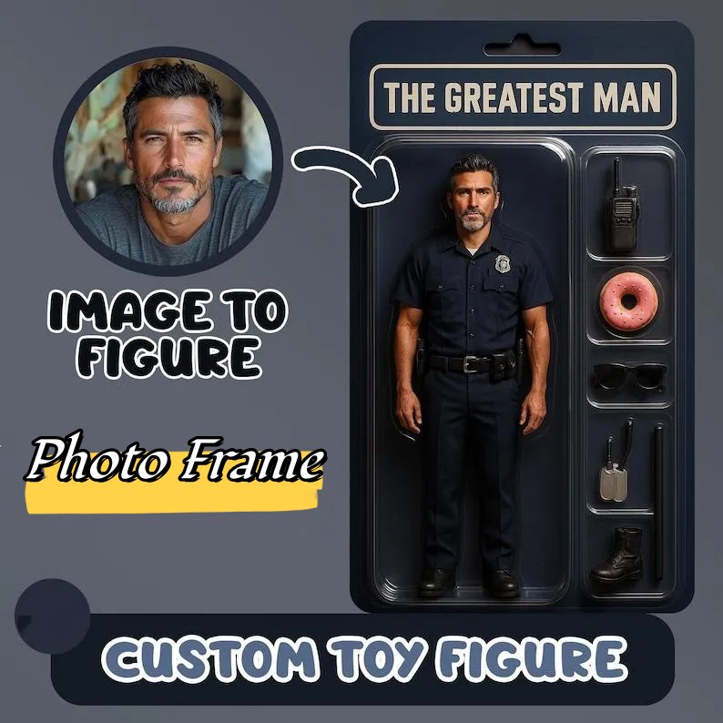 Fully Body Custom Action Figure Portraits | Personalized Toy Box Art | Custom Photo Frame Decorations | The Greatest Man