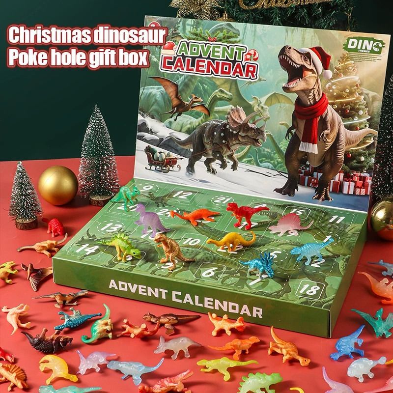 Dinosaur Advent Calendar 24 Day Christmas Countdown Christmas Gift - 