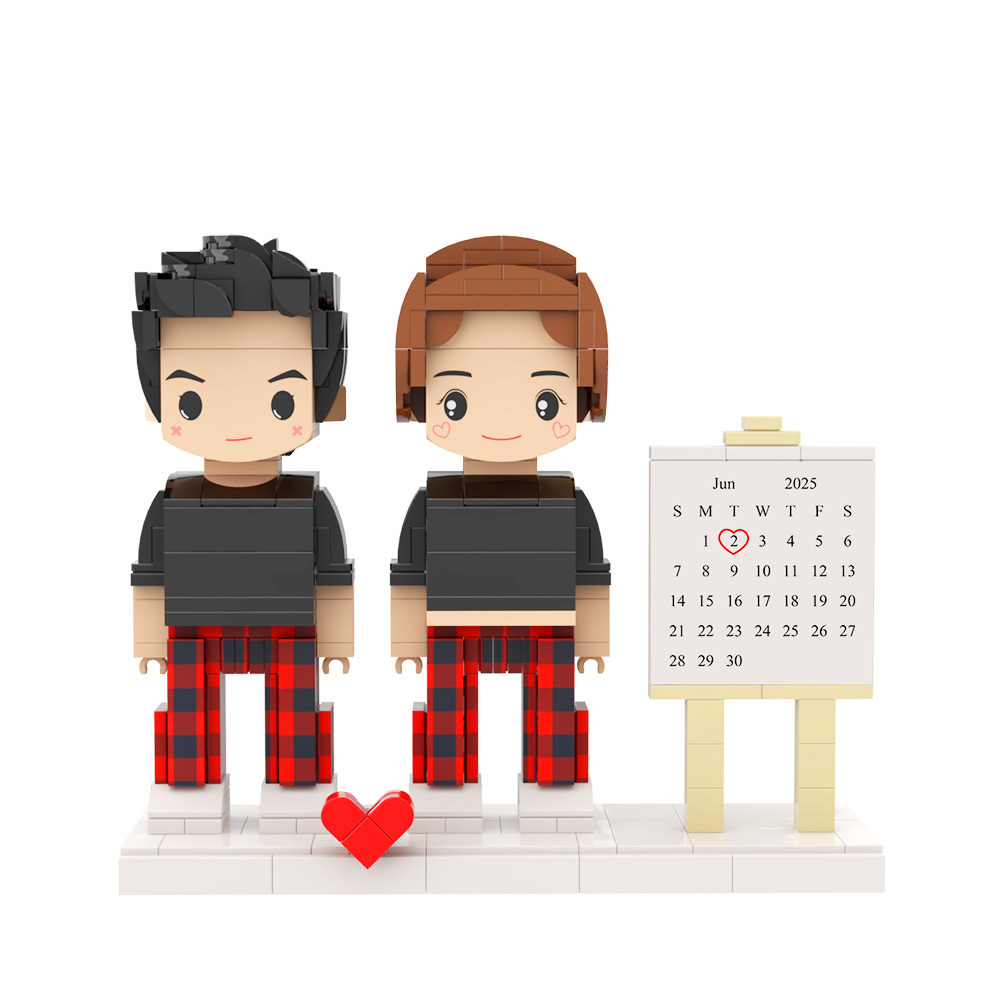 Personalized Calendar Brick Figure Significant Date Marker Gifts for Couples