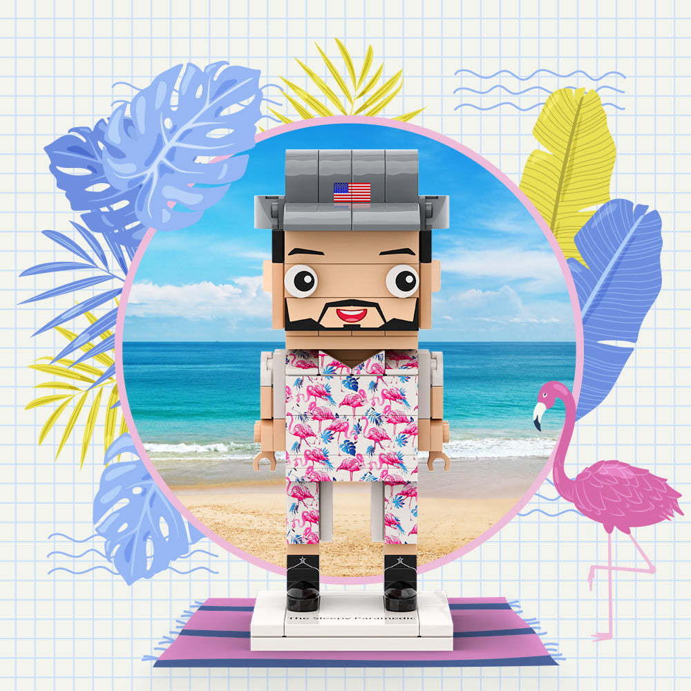 Full Body Customizable 1 Person Custom BrickHeads Upgraded Version Small Particle Block Toy For All Brick Figure Lovers Personalized Father's Day Gift