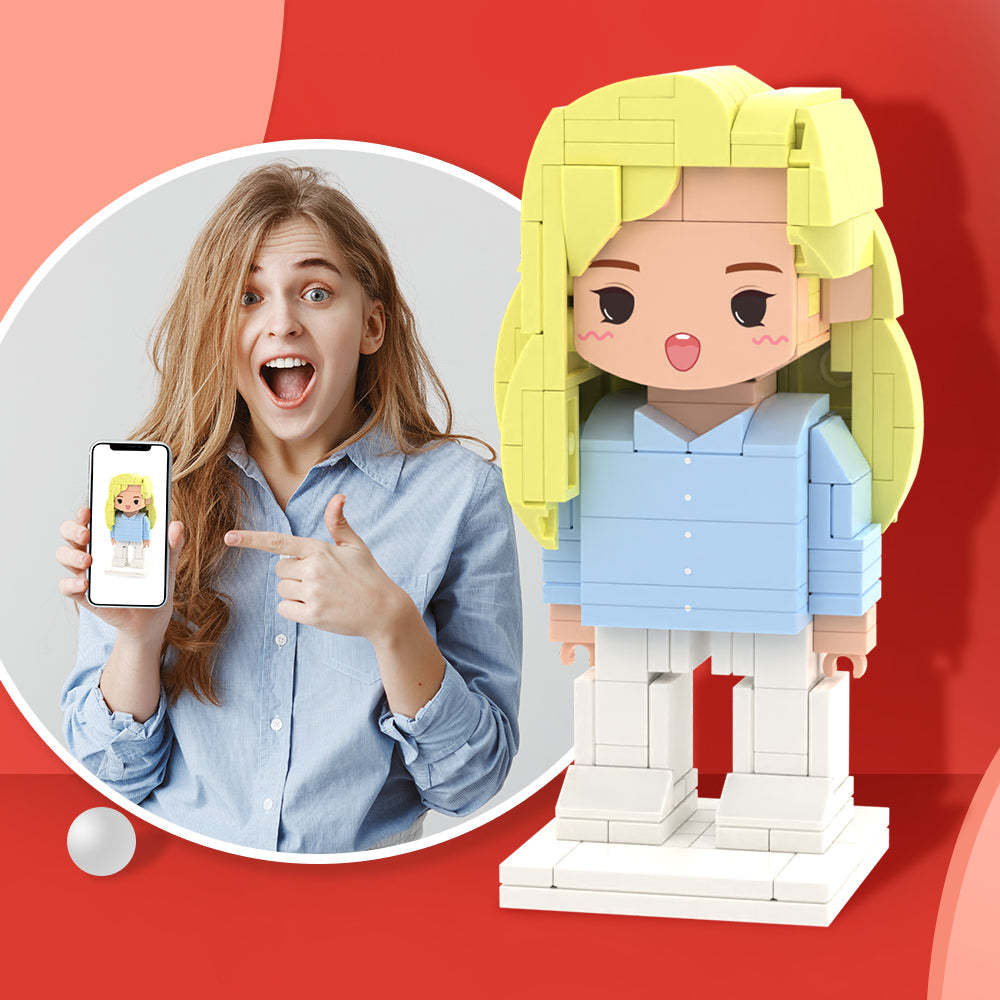 Full Body Customizable 1 Person Brick Figures, Pay $5 Deposit To Produce The Effect, Satisfied With The Full Payment, Not Satisfied With a Full Refund