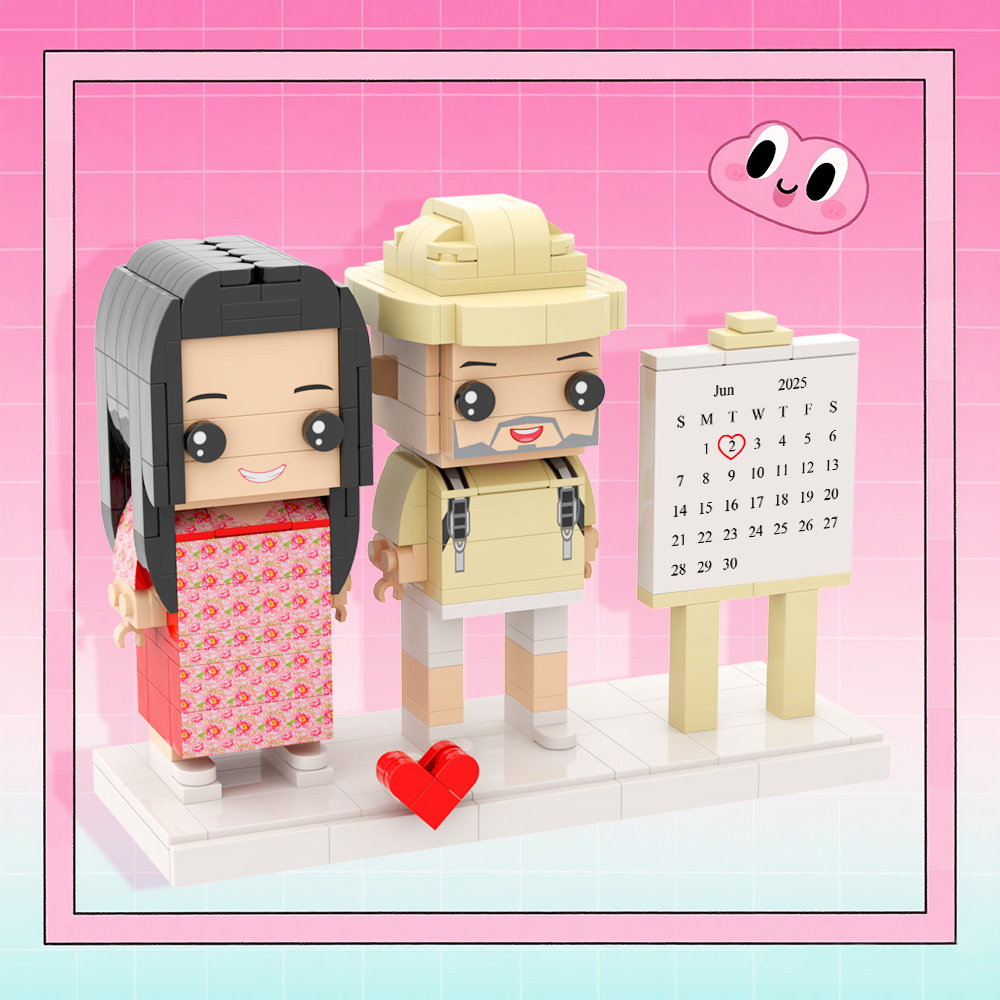 Personalized Calendar Brick Figure Significant Date Marker Gifts for Couples
