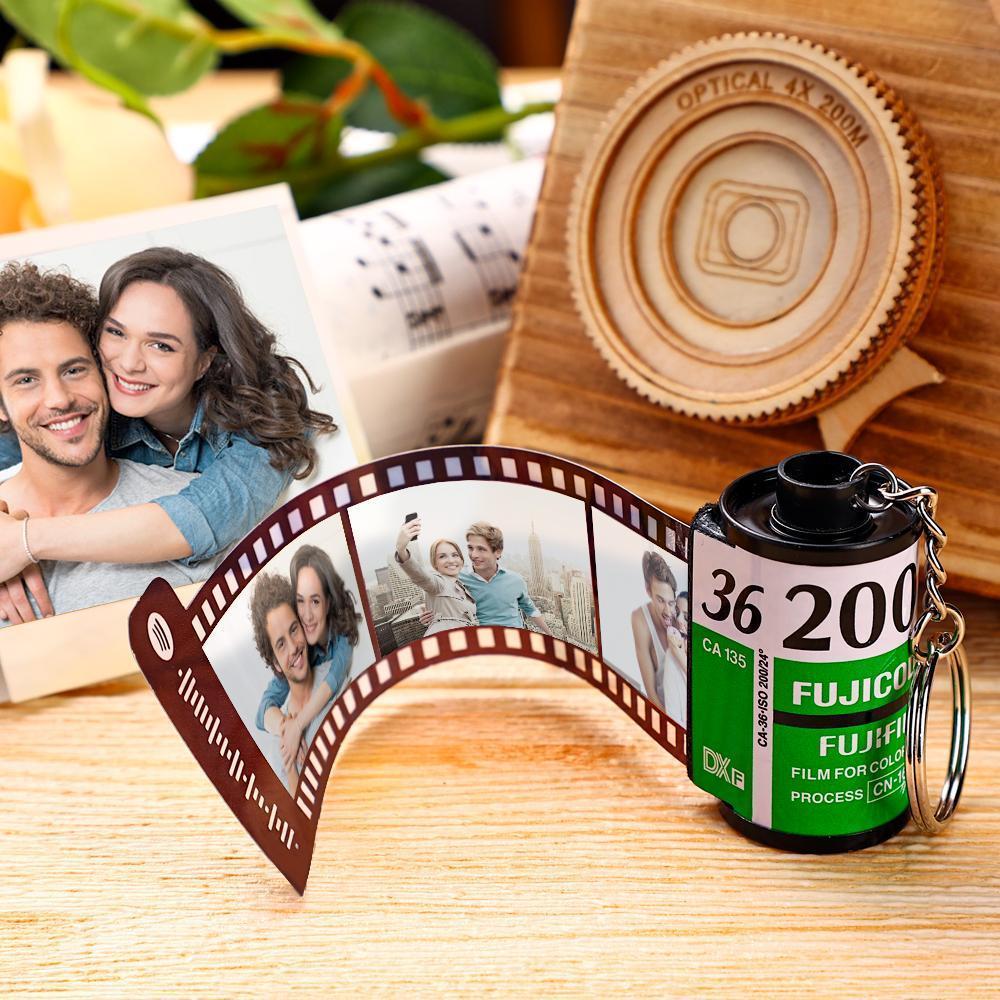 Anniversary Gifts Custom Spotify Code Camera Film Roll Keychain Gifts For Boyfriend 5-20 Photos - 