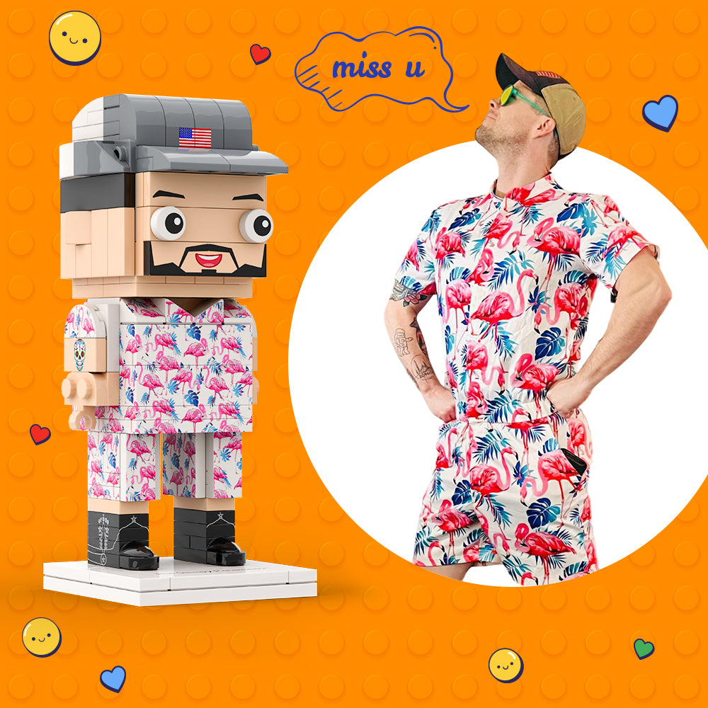 The Sleepy Paramedic Recommended Full Body Customizable 1 Person Custom BrickHeads Upgraded Version Small Particle Block Toy For All Brick Figure Lovers Personalized Father's Day Gift