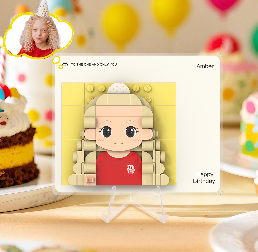 Customizable 1 People Custom Brick Figures Acrylic Plaque Brick Me Figures