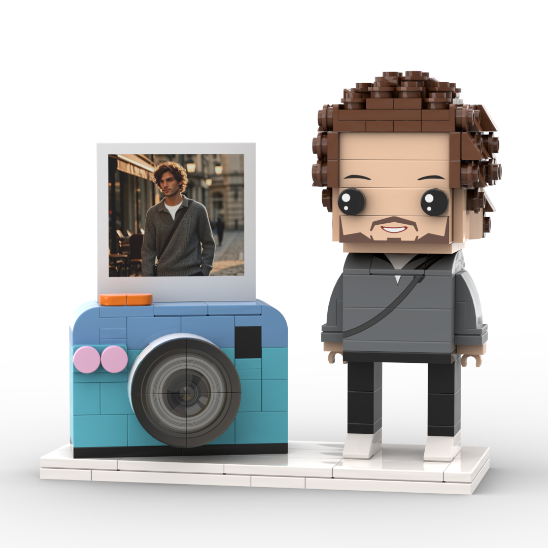 Full Body Customizable 1 People Photo Frame Custom Brick Figures Photography Enthusiast Gift