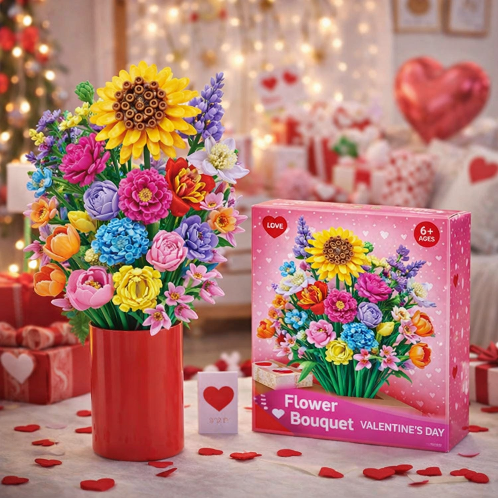 Flower Bouquet Advent Calendar Building Blocks – Christmas Countdown B