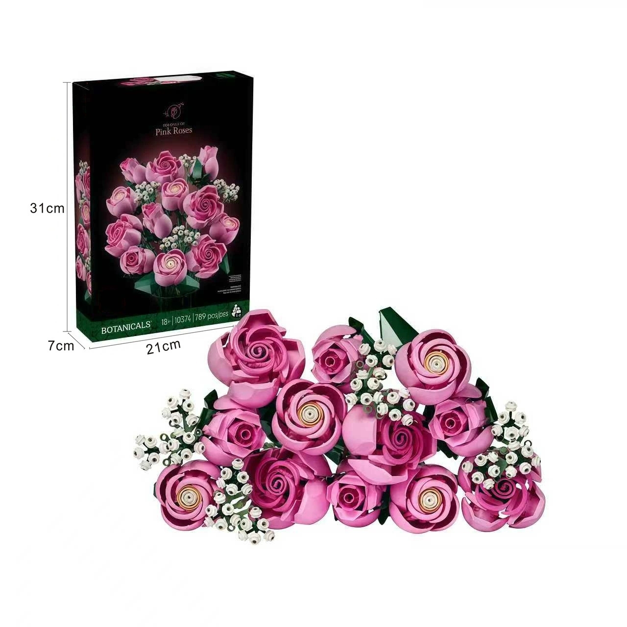 Eternal Bloom Gift for Christmas & Home Décor Flower Bouquet Building Blocks