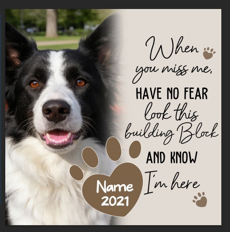 Personalized Pet Brick Figure Full Body Custom Dog with Photo – Unique Gift for Pet Lovers
